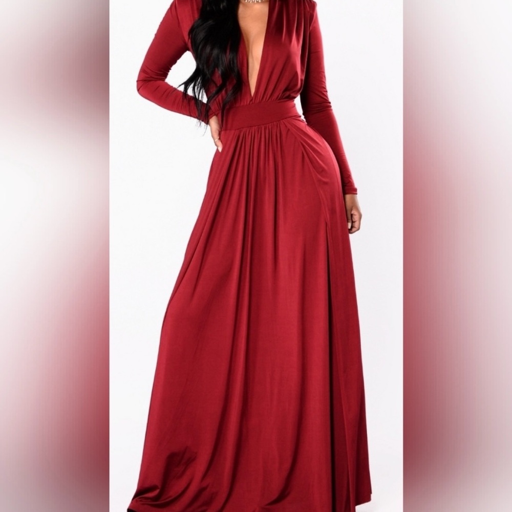 Elegant Red Maxi Dress